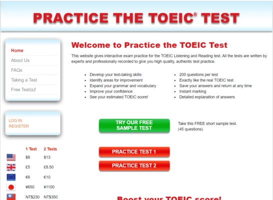 Practice TOEIC® Test Online Free