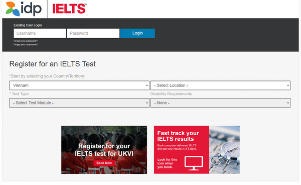Website IELTS by IDP chuyên luyện nghe tiếng anh IELTS miễn phí 