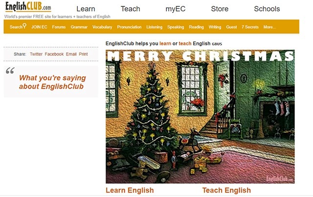 Website tự học TOEIC online: English Club