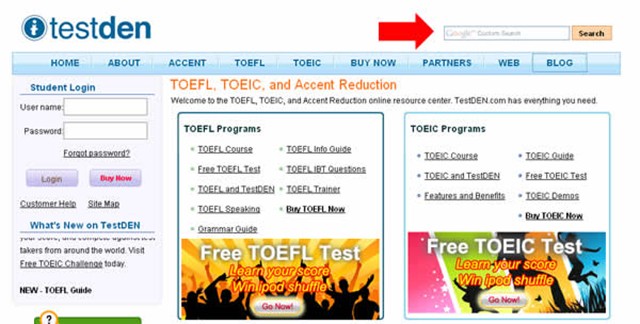 Website tự học TOEIC online: testden