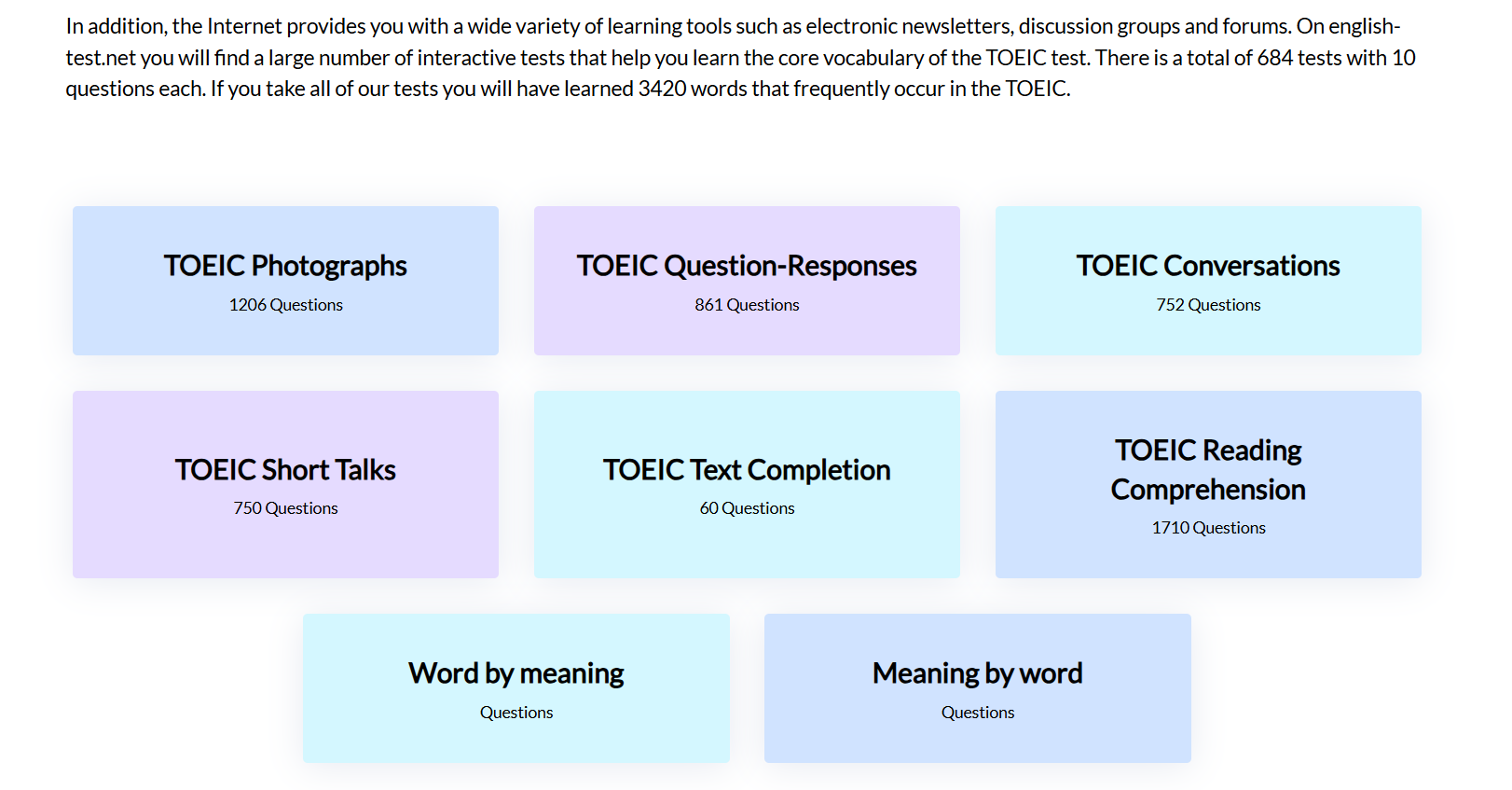 Website cung cấp đề thi Toeic mẫu - English.best